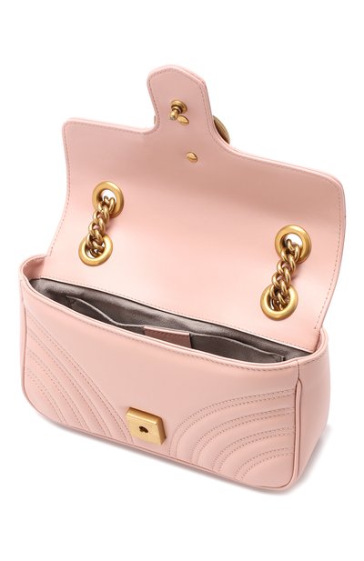 Сумка gg marmont mini GUCCI розового цвета по цене 273600 руб., арт. 446744/DTDIT, фото 4 Сумка gg marmont mini GUCCI, арт. 446744/DTDIT, фото 4