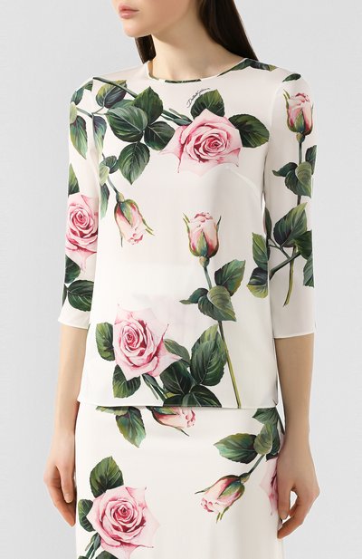 Шелковая блузка DOLCE & GABBANA, арт. F7ZZDT/FSAZD, фото 3