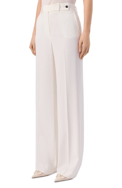 Шелковые брюки KITON кремового цвета по цене 272000 руб., арт. D48109K0977A, фото 3 Шелковые брюки KITON, арт. D48109K0977A, фото 3