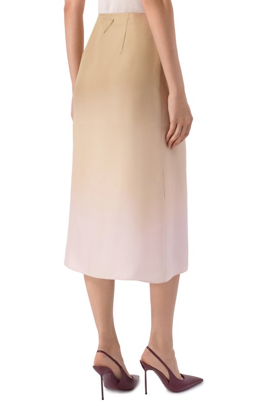 Шелковая юбка Prada P150J/14J3 Бежевый  P150J/14J3 Фото 4