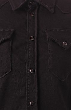 Женская джинсовая рубашка DSQUARED2 черного цвета, арт. S80DL0026/S30564 | Фото 6 (Материал сплава: Проставлено; Длина (для топов): Укороченные; Рукава: Длинные; Материал внешний: Хлопок, Деним; Драгоценные камни: Проставлено; Стили: Кэжуэл; Кросс-КТ: Деним, костюм; Женское Кросс-КТ: Рубашка-одежда)