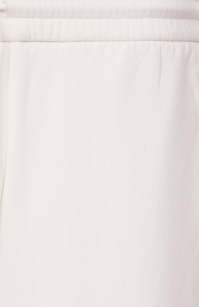 Мужские хлопковые джоггеры EMPORIO ARMANI белого цвета, арт. EM001746/AF10013 | Фото 6 (Материал внешний: Хлопок, Синтетический материал; Длина (брюки, джинсы): Стандартные; Силуэт М (брюки): Джоггеры; Стили: Спорт-шик)