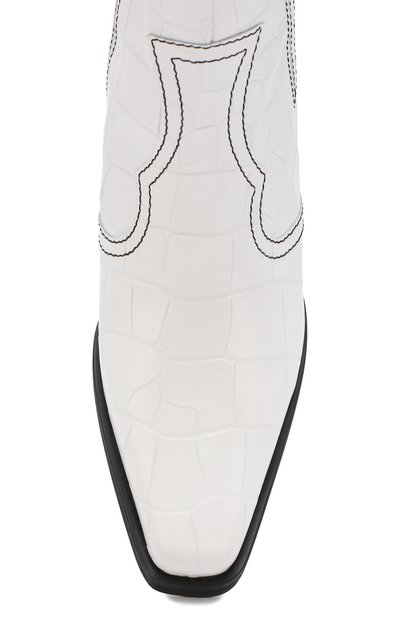 Кожаные ботильоны GANNI белого цвета по цене 49950 руб., арт. S0866, фото 5 Кожаные ботильоны GANNI, арт. S0866, фото 5