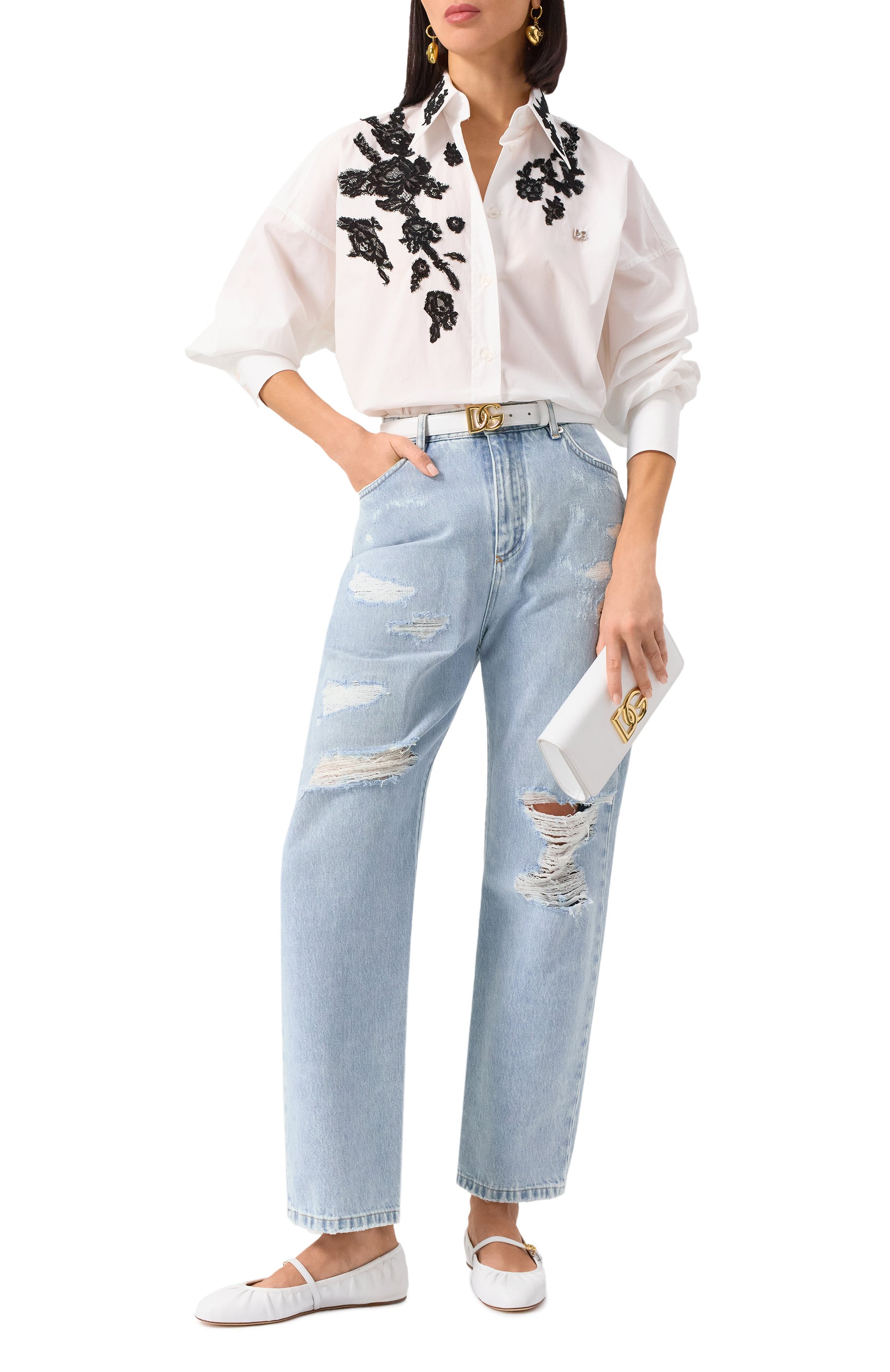 Джинсы DOLCE & GABBANA голубого цвета по цене 106500 руб., арт. FTC7CD/G8LV9, фото 2 Джинсы DOLCE & GABBANA, арт. FTC7CD/G8LV9, фото 2