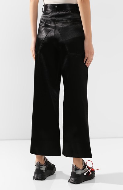 Атласные брюки OFF-WHITE черного цвета по цене 68800 руб., арт. 0WCA095F19F830501000, фото 4 Атласные брюки OFF-WHITE, арт. 0WCA095F19F830501000, фото 4