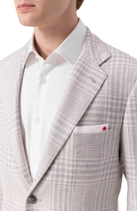 Пиджак из шерсти и кашемира Kiton UG81K0639E15 Серый  UG81K0639E15 Фото 6
