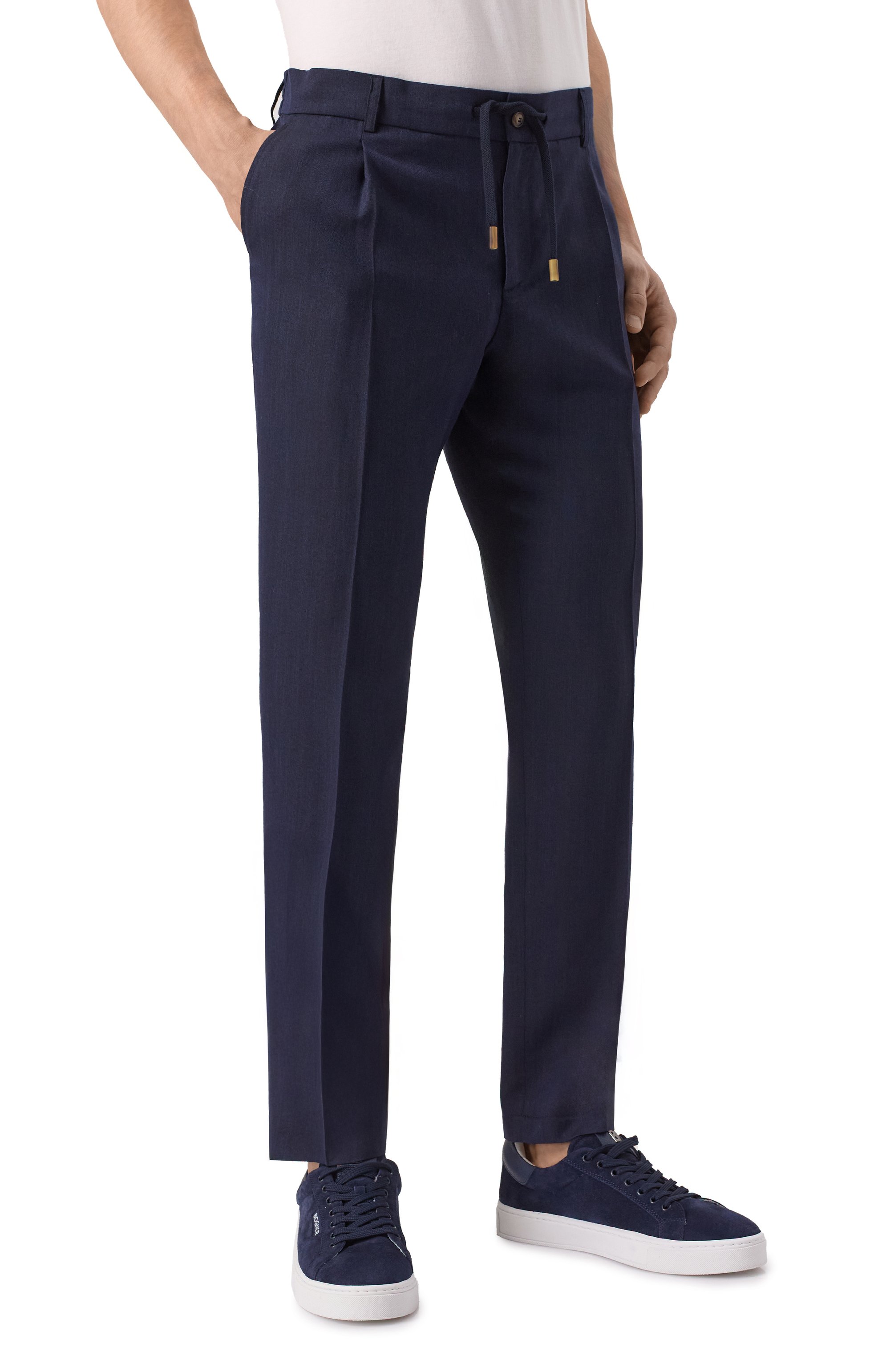 Брюки из шерсти и шелка CAPOBIANCO, арт. 18M804.LR00., фото 3