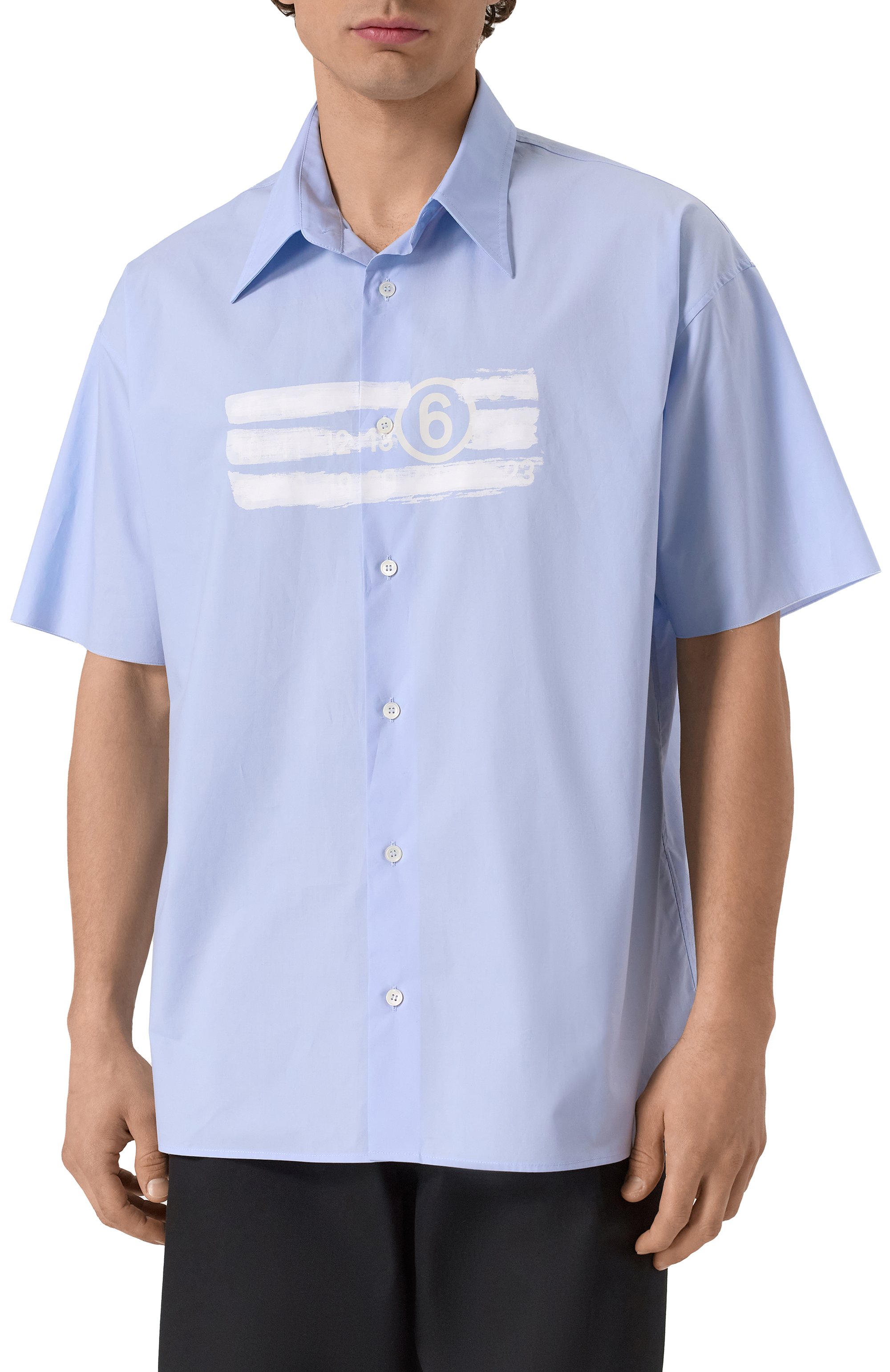 Хлопковая рубашка MM6, арт. SH2DR0004/M35256, фото 3