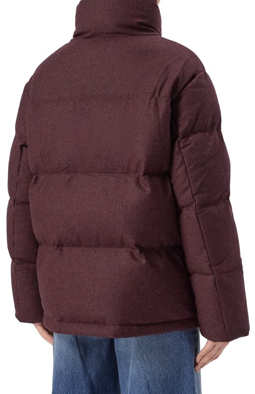 Пуховик из шерсти и кашемира 12 STOREEZ 133515 Фиолетовый  133515 Фото 4