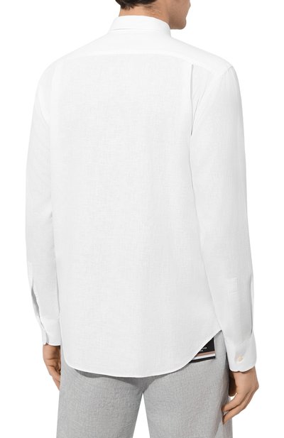 Рубашка из хлопка и льна LA MARTINA белого цвета по цене 17500 руб., арт. YMC312/TL072, фото 4 Рубашка из хлопка и льна LA MARTINA, арт. YMC312/TL072, фото 4