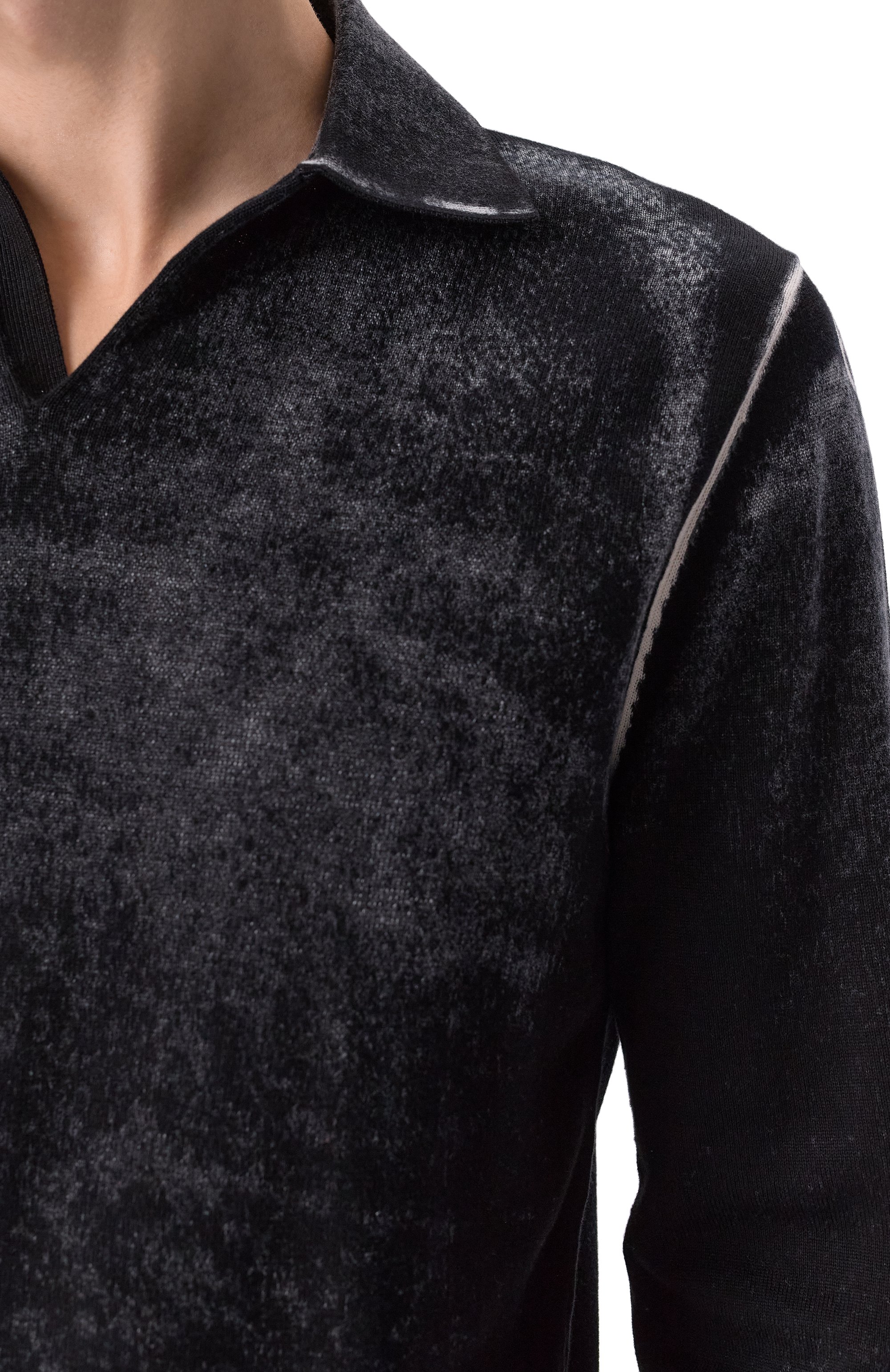 Хлопковое поло DIESEL черного цвета по цене 29950 руб., арт. A14849/0BEAR, фото 5 Хлопковое поло DIESEL, арт. A14849/0BEAR, фото 5