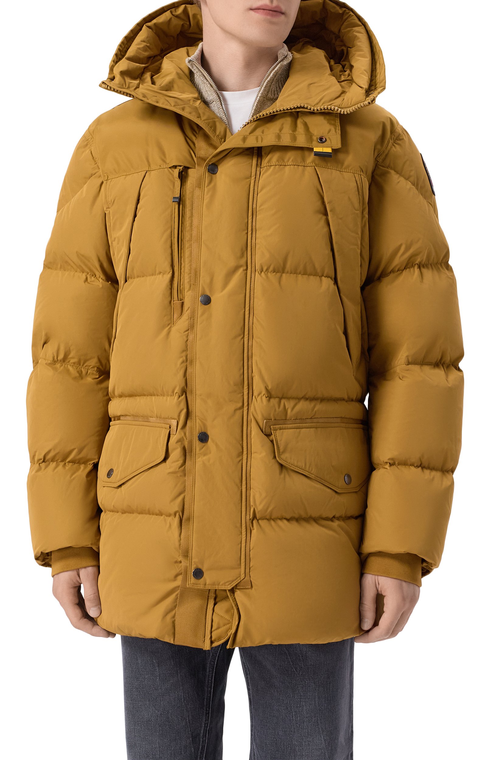 Пуховик PARAJUMPERS светло-коричневого цвета по цене 127500 руб., арт. 26WMPMPUHF03, фото 3 Пуховик PARAJUMPERS, арт. 26WMPMPUHF03, фото 3