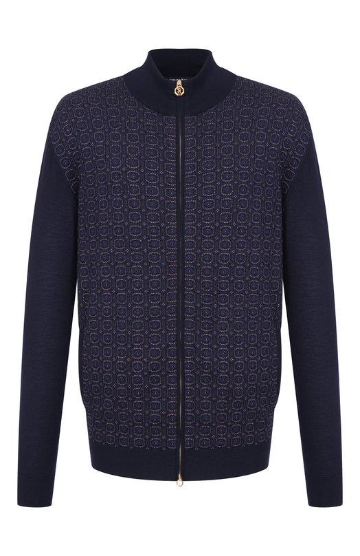 Кардиган из кашемира и шелка Stefano Ricci K606412R31/F25424/64 Синий K606412R31/F25424/64