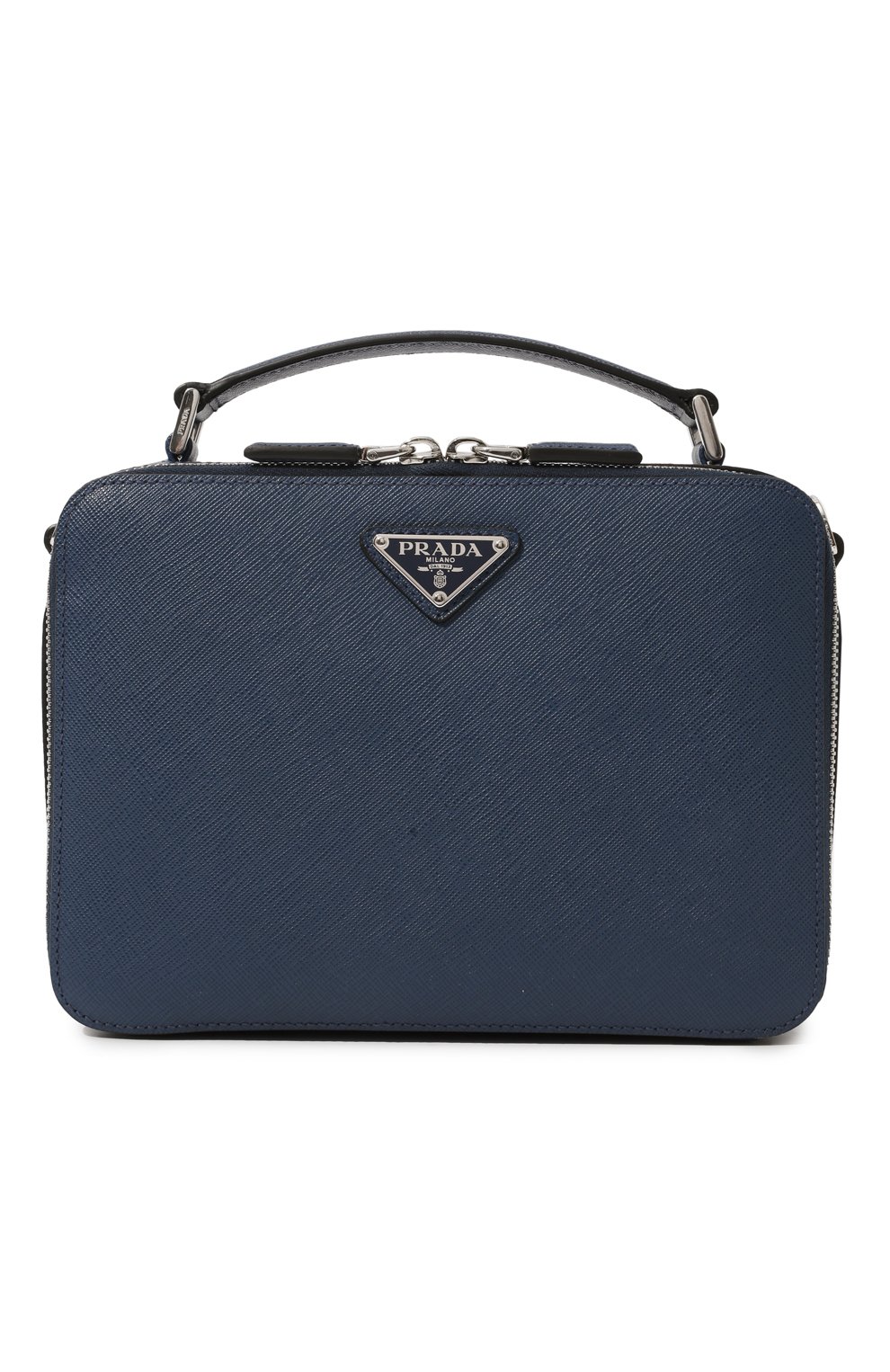 Кожаная сумка PRADA темно-синего цвета по цене 215000 руб., арт. 2VH069-9Z2-F0016-YMI, фото 1 Кожаная сумка PRADA, арт. 2VH069-9Z2-F0016-YMI, фото 1