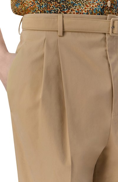 Хлопковые брюки SAINT LAURENT бежевого цвета по цене 183000 руб., арт. 854428/Y1N29, фото 5 Хлопковые брюки SAINT LAURENT, арт. 854428/Y1N29, фото 5