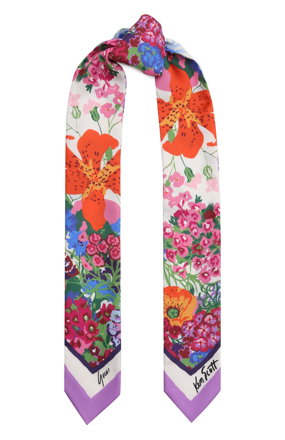 Шелковый шарф-бандо gucci x ken scott GUCCI, арт. 652896 3G001, фото 1