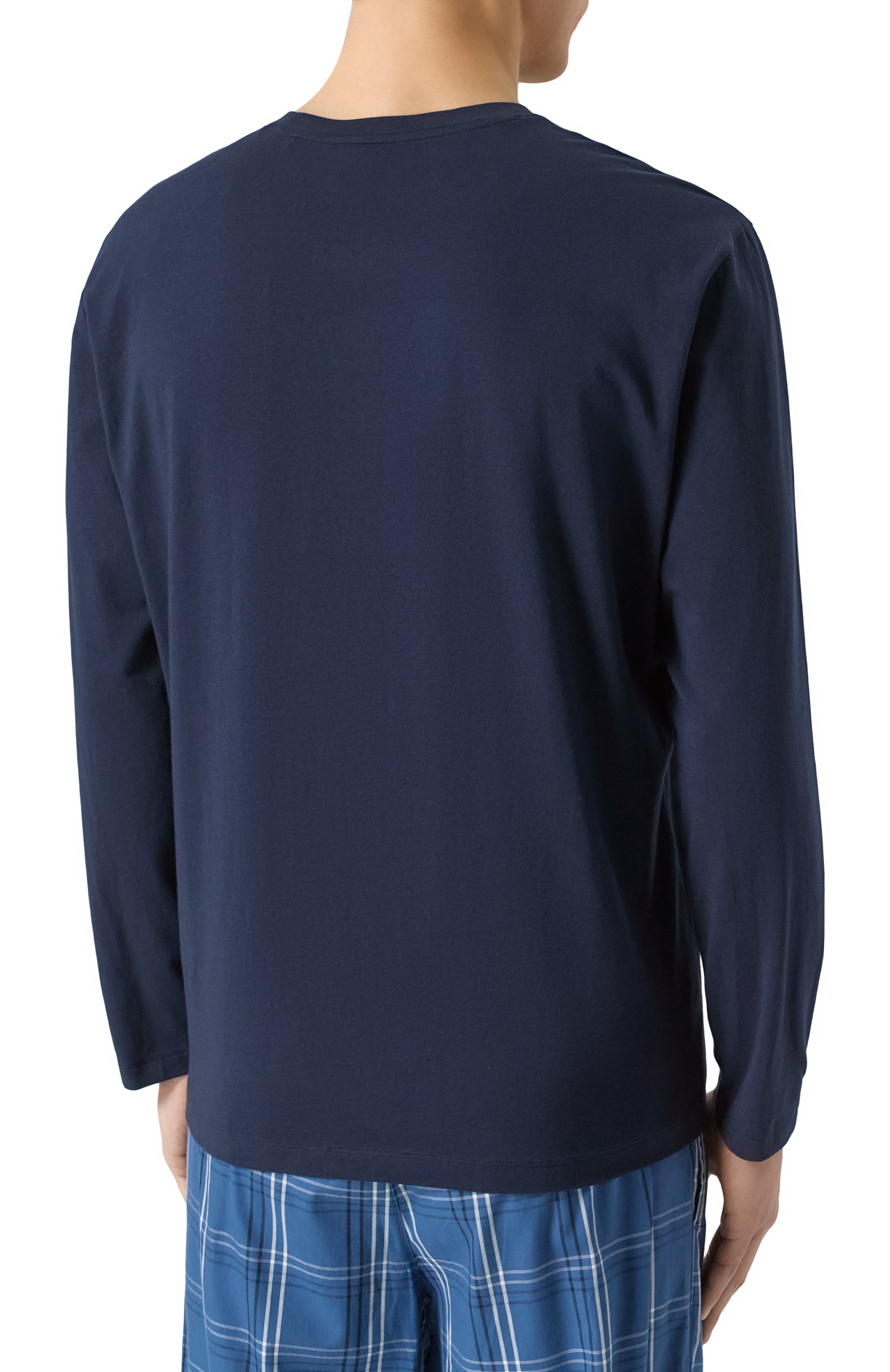 Хлопковая пижама BOSS синего цвета по цене 14950 руб., арт. 50535882, фото 4 Хлопковая пижама BOSS, арт. 50535882, фото 4