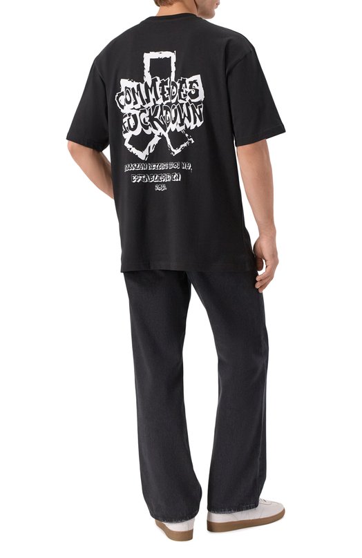 Хлопковая футболка Comme des Fuckdown CFABM01784 Чёрный  CFABM01784 Фото 2