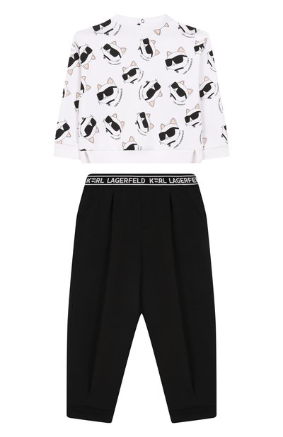 Комплект из свитшота и брюк KARL LAGERFELD KIDS, арт. Z30656