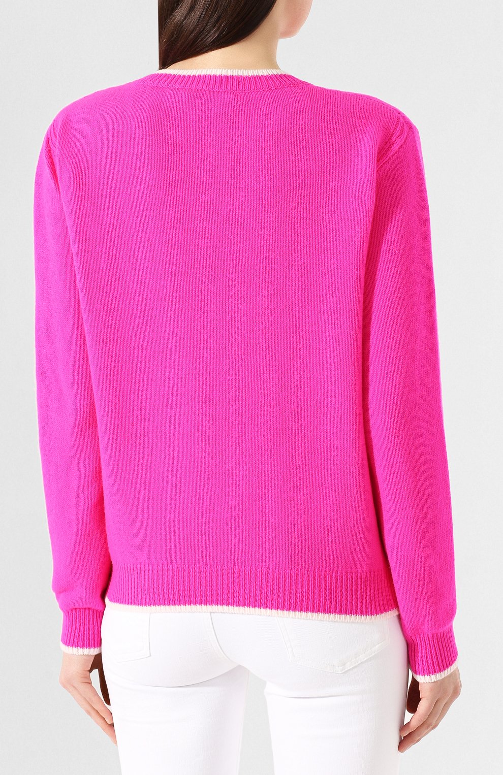 Пуловер из смеси шерсти и кашемира MSGM фуксия цвета по цене 25950 руб., арт. 2841MDM130 207281, фото 4 Пуловер из смеси шерсти и кашемира MSGM, арт. 2841MDM130 207281, фото 4