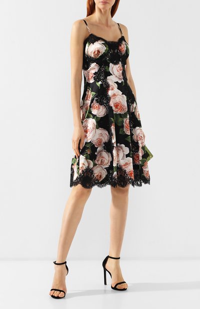 Платье из смеси шелка и хлопка DOLCE & GABBANA, арт. F6B3QT/FSAW9, фото 2