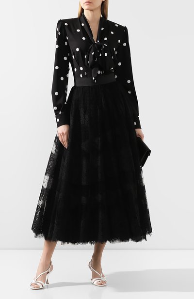 Юбка-миди DOLCE & GABBANA черного цвета по цене 385500 руб., арт. F4BQPT/HLM1W, фото 2 Юбка-миди DOLCE & GABBANA, арт. F4BQPT/HLM1W, фото 2