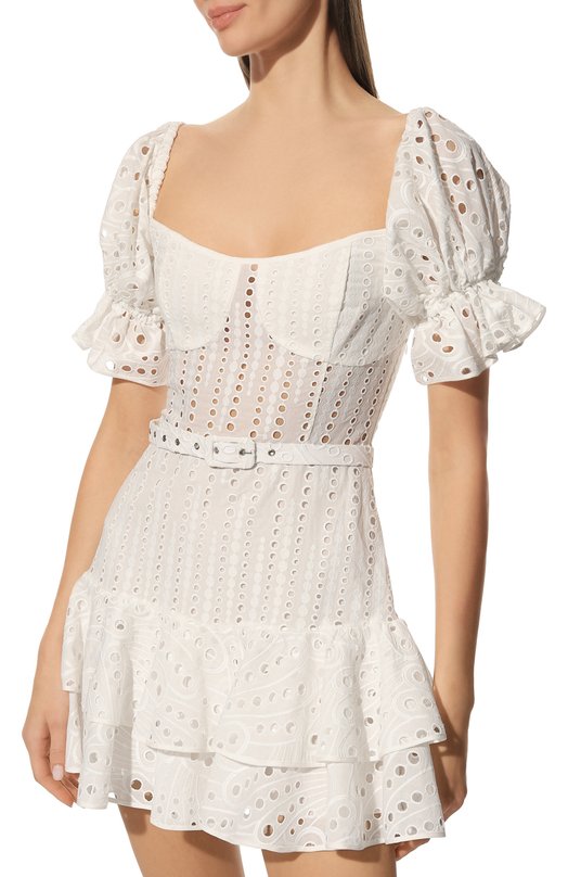 Хлопковое платье Charo Ruiz Ibiza 223615 Белый  223615 Фото 3