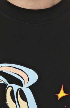 Мужская хлопковая футболка DOMREBEL черного цвета, арт. BUNNY L0VE/T-SHIRT | Фото 5 (Рукава: Короткие; Длина (для топов): Стандартные; Стили: Гранж; Принт: С принтом; Материал внешний: Хлопок; Драгоценные камни: Проставлено)