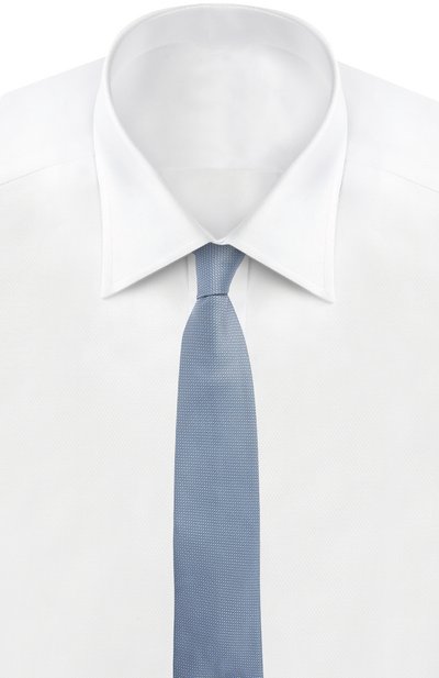 Галстук ZEGNA голубого цвета по цене 17950 руб., арт. Z7D361XW, фото 2 Галстук ZEGNA, арт. Z7D361XW, фото 2