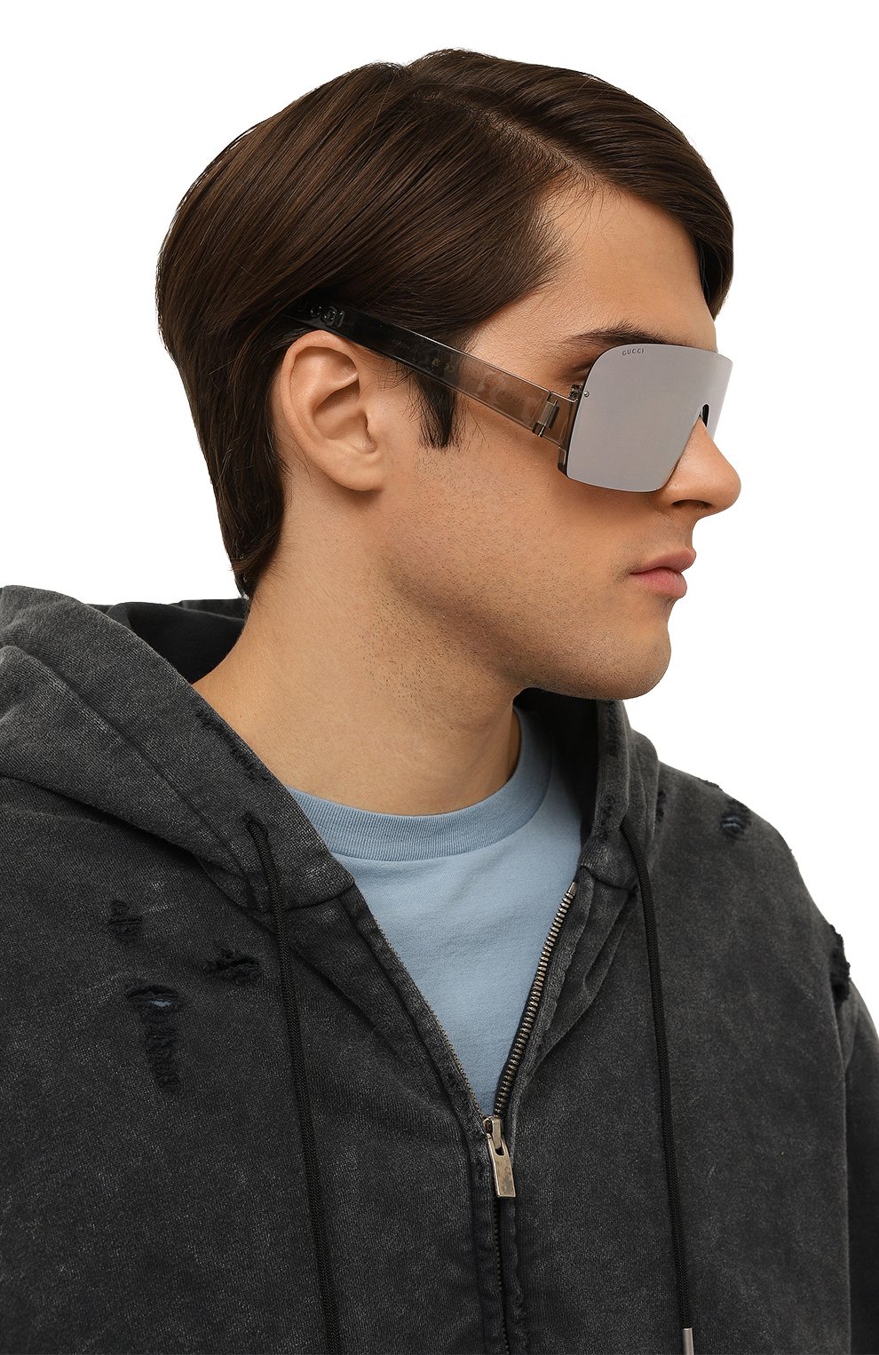 Солнцезащитные очки GUCCI серебряного цвета по цене 36600 руб., арт. GG1637S 002, фото 3 Солнцезащитные очки GUCCI, арт. GG1637S 002, фото 3