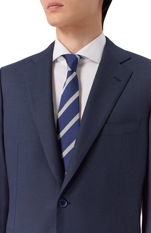 Шелковый галстук Van Laack VL-LER0Y-XX/K04159 Синий  VL-LER0Y-XX/K04159 Фото 2