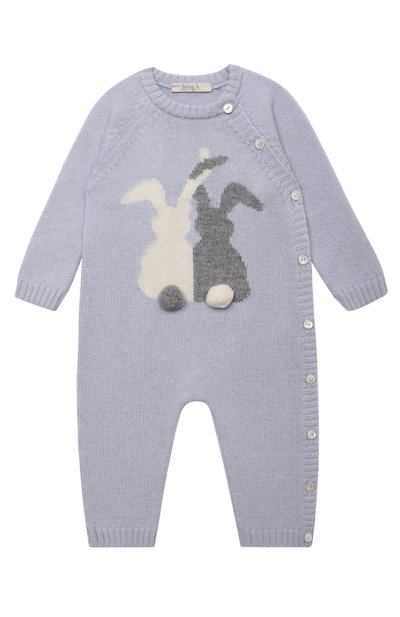 Шерстяной комбинезон BABY T голубого цвета по цене 11900 руб., арт. 21AI051T/1M-12M, фото 1 Шерстяной комбинезон BABY T, арт. 21AI051T/1M-12M, фото 1
