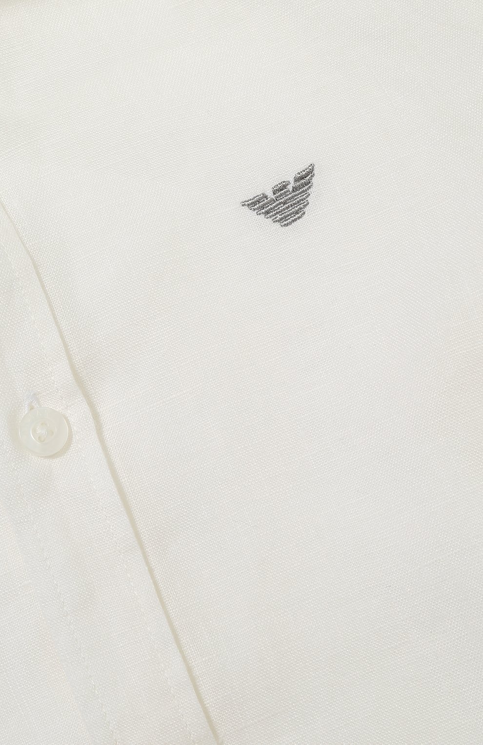 Льняная рубашка с логотипом бренда ARMANI JUNIOR, арт. 6Y4C18/4NEWZ/4A-10A, фото 3