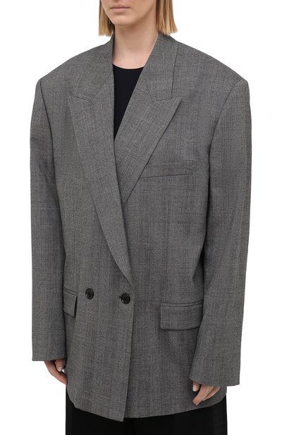 Шерстяной жакет VETEMENTS, арт. WE51JA500W 1207/GREY CHECK, фото 3