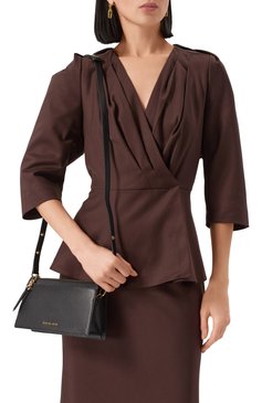 Женская сумка empire large MICHAEL MICHAEL KORS черного цвета, арт. 32H3G8EC7L | Фото 2 (Материал: Натуральная кожа; Размер: large; Ремень/цепочка: На ремешке; Материал сплава: Проставлено; Драгоценные камни: Проставлено)