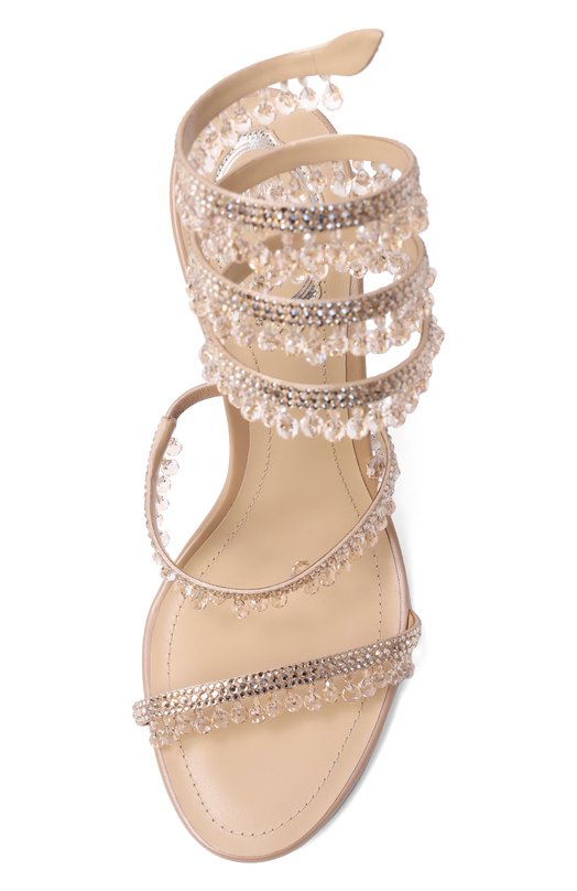 Текстильные босоножки Chandelier 105 Rene Caovilla C12535-105/R001 Бежевый  C12535-105/R001 Фото 6