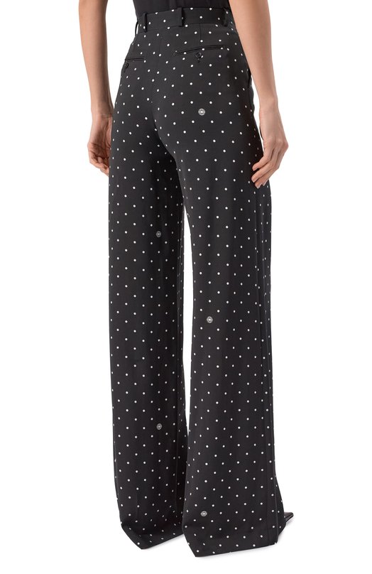 Брюки из вискозы и шелка Elie Saab P0170PR26/CD024 Чёрно-белый  P0170PR26/CD024 Фото 4