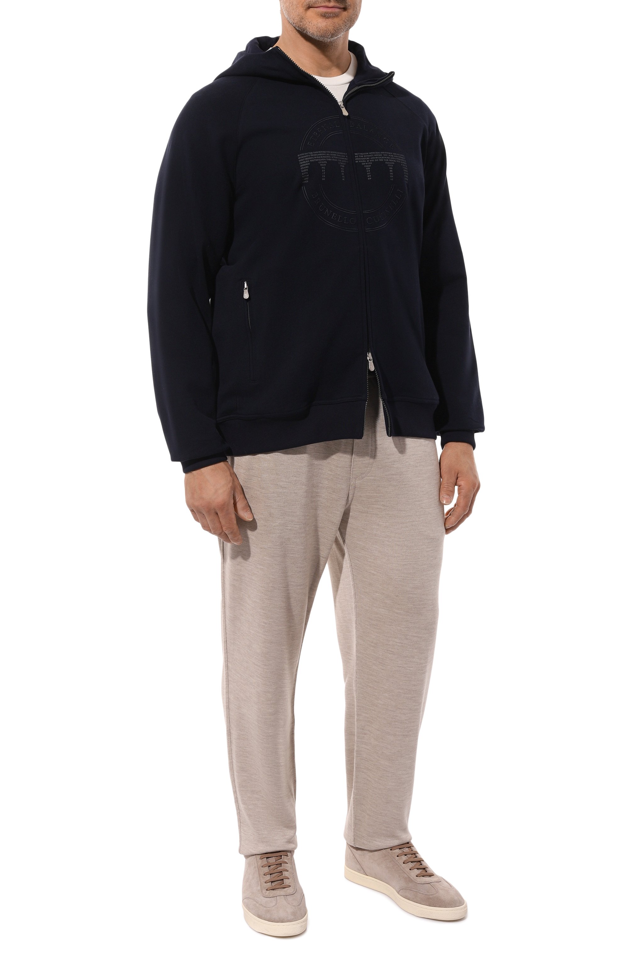 Хлопковая толстовка BRUNELLO CUCINELLI, арт. MM8363130G, фото 2