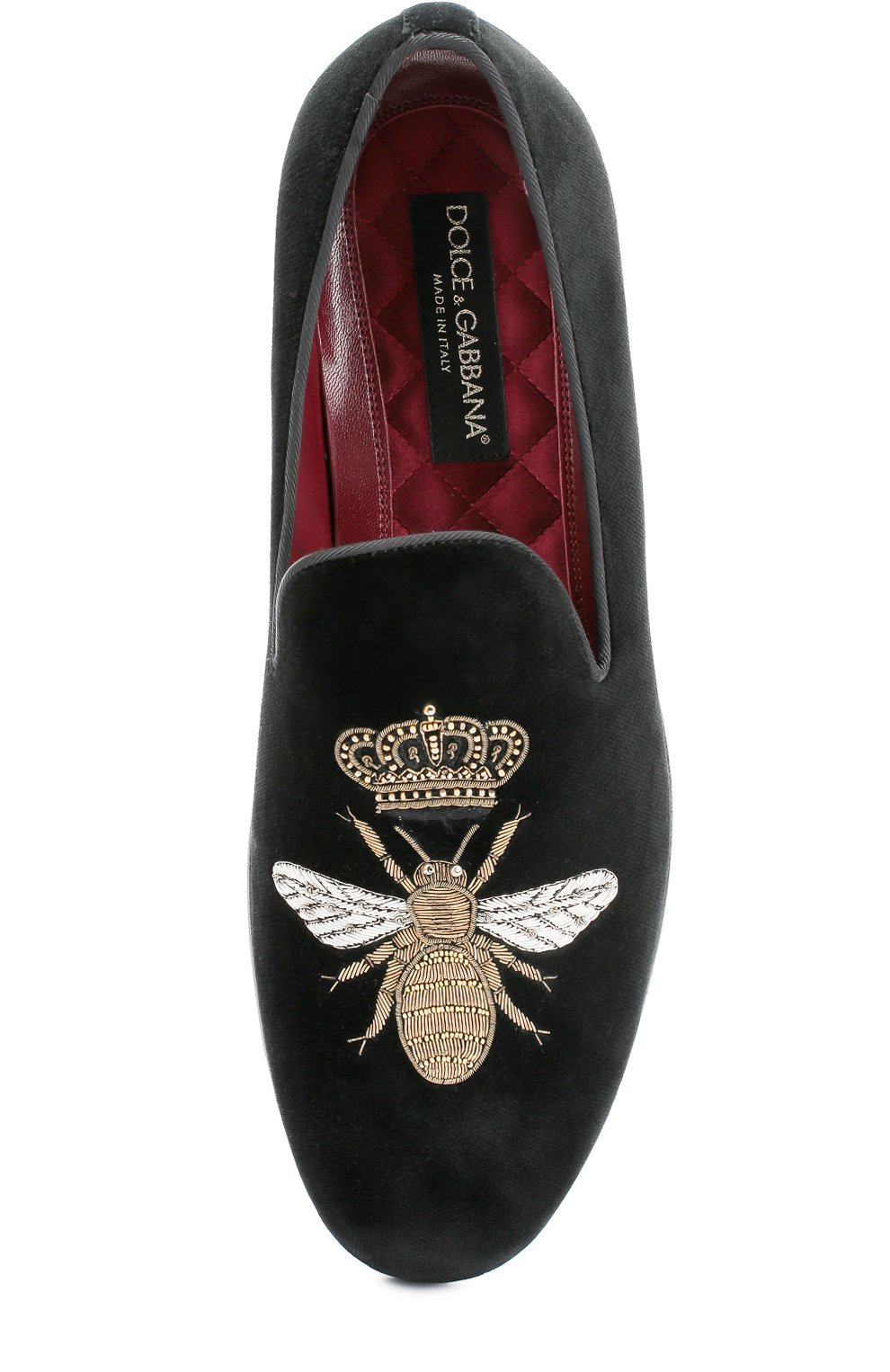 Бархатные слиперы milano с вышивкой DOLCE & GABBANA черного цвета по цене 125500 руб., арт. 0111/A50001/AD486, фото 6 Бархатные слиперы milano с вышивкой DOLCE & GABBANA, арт. 0111/A50001/AD486, фото 6
