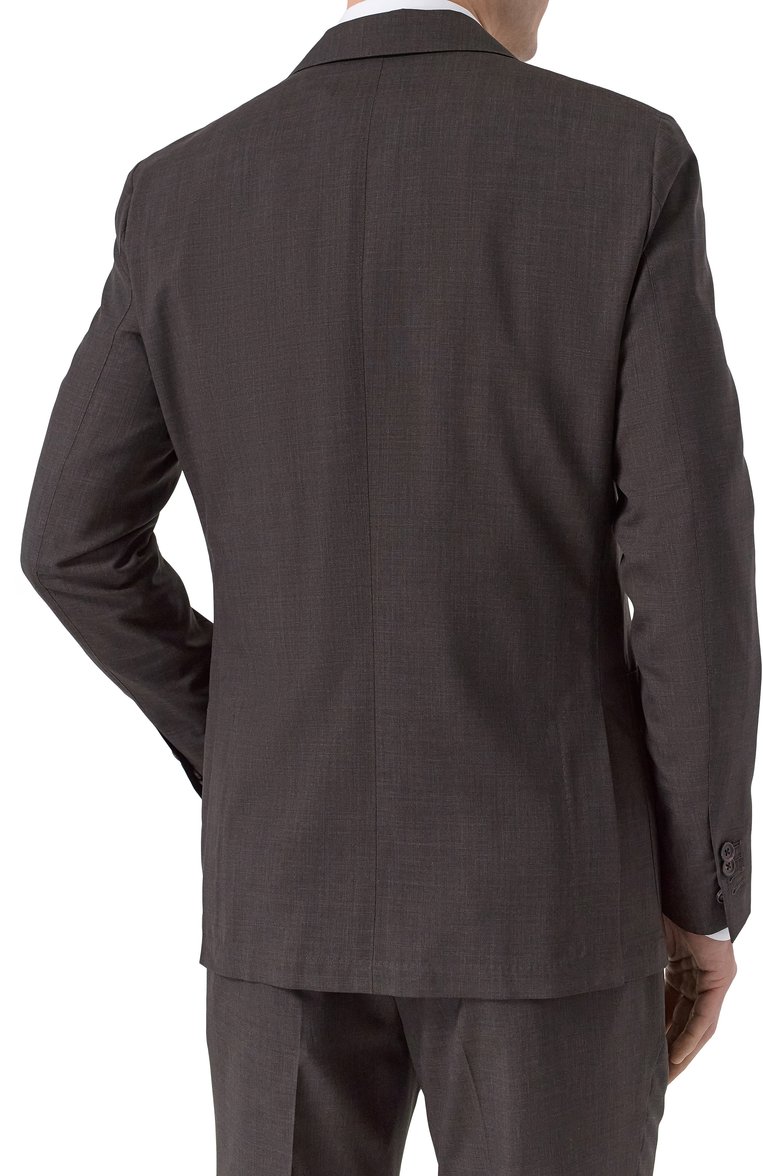 Мужской шерстяной костюм CORNELIANI темно-коричневого цвета, арт. 25X007-2518425_SET | Фото 5 (Материал сплава: Проставлено; Материал внешний: Шерсть; Драгоценные камни: Проставлено; Рукава: Длинные; Костюмы М: Однобортный; Стили: Классический)