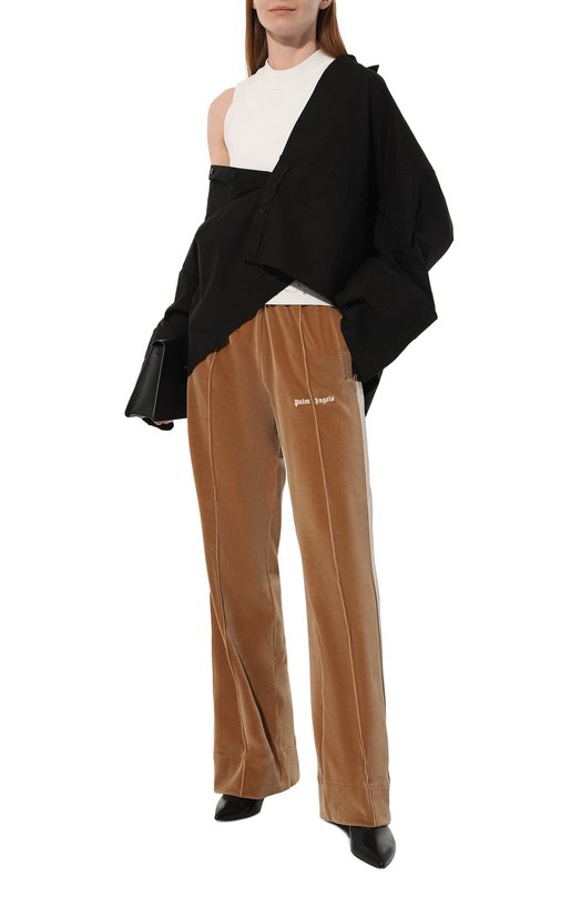 Бархатные брюки Palm Angels PWCJ010F23FAB0026103 Бежевый  PWCJ010F23FAB0026103 Фото 2