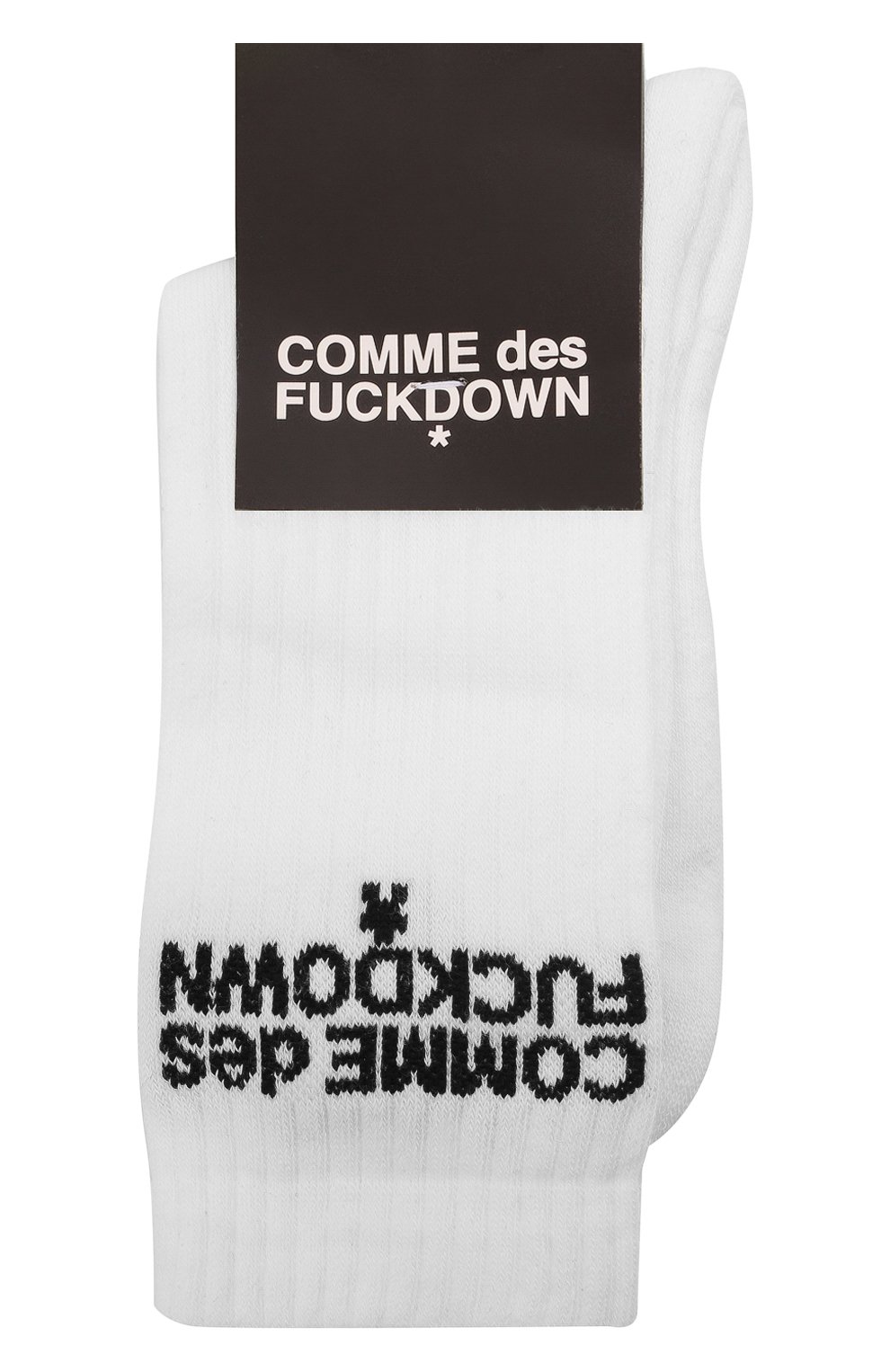 Хлопковые носки COMME DES FUCKDOWN белого цвета по цене 2575 руб., арт. CDFA575, фото 1 Хлопковые носки COMME DES FUCKDOWN, арт. CDFA575, фото 1