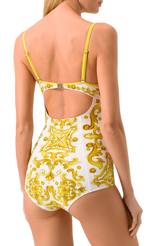 Слитный купальник Dolce & Gabbana 09A13J/0N019 Жёлтый  09A13J/0N019 Фото 3
