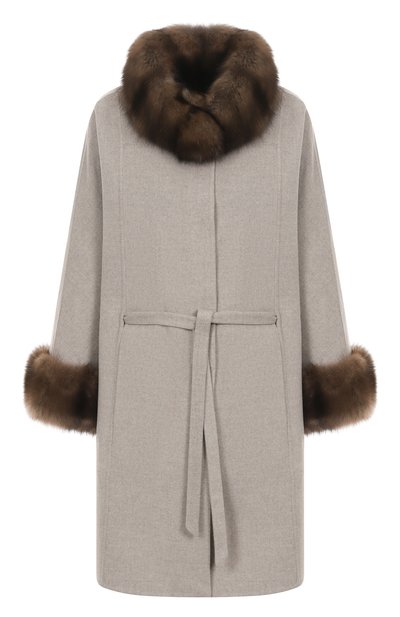 Женская кейп из шерсти и кашемира с отделкой из соболя MVST, арт. FTBKB-Y681-1SB/LP1368