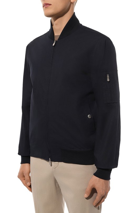 Бомбер Brunello Cucinelli MB4036204 Синий  MB4036204 Фото 3