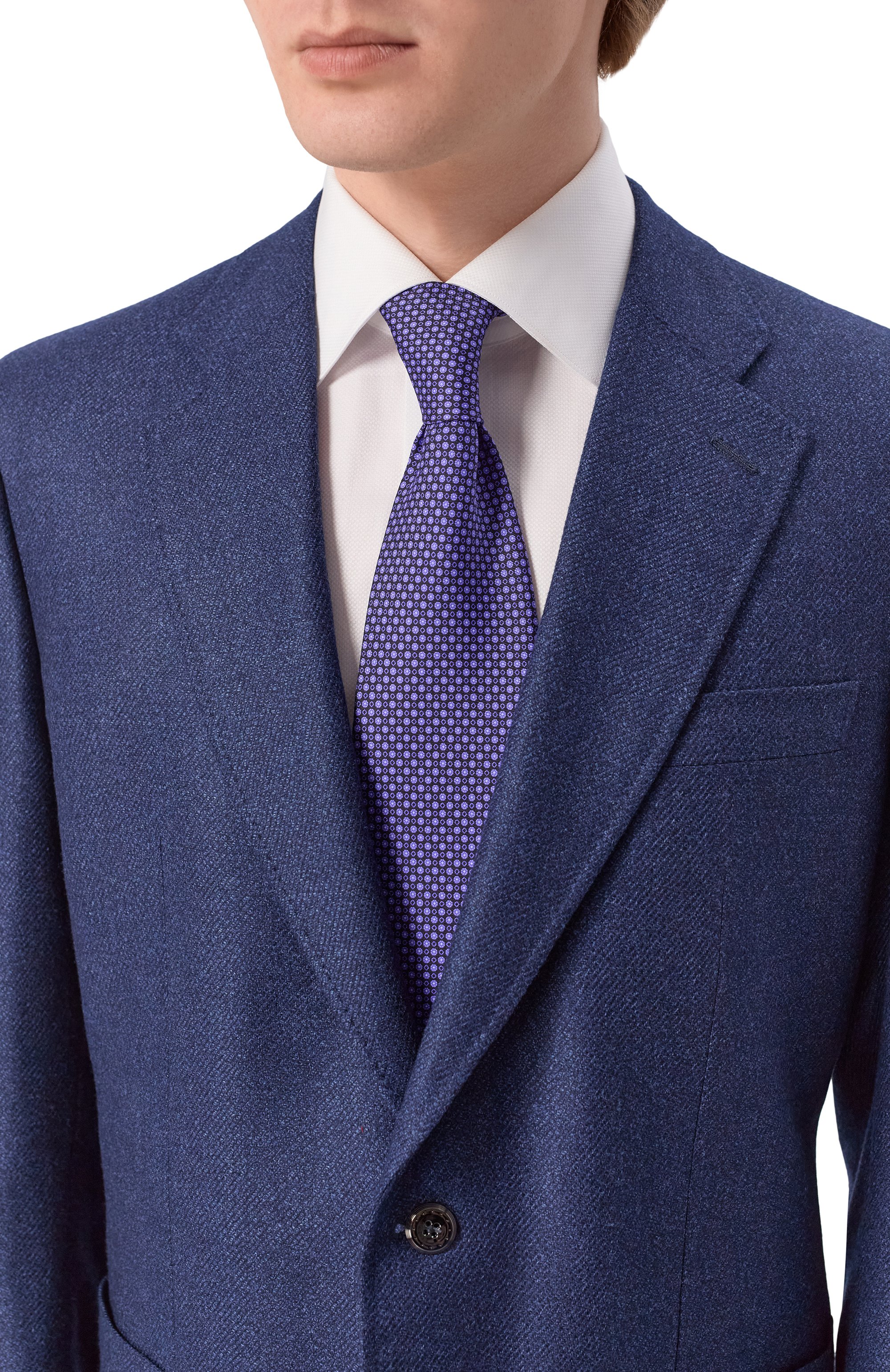 Шелковый комплект из галстука и платка STEFANO RICCI, арт. DH/59100, фото 2