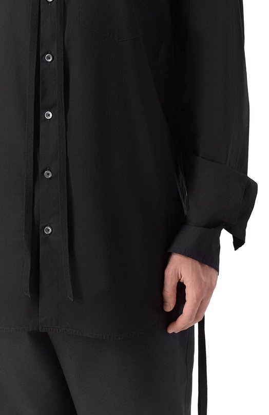 Хлопковая рубашка Ann Demeulemeester B0013483/FA026 Чёрный  B0013483/FA026 Фото 5