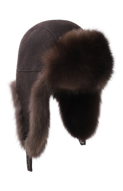 Женская шерстяная шапка-ушанка с мехом соболя VICTORIA KUSENKOVA, арт. 099173504153