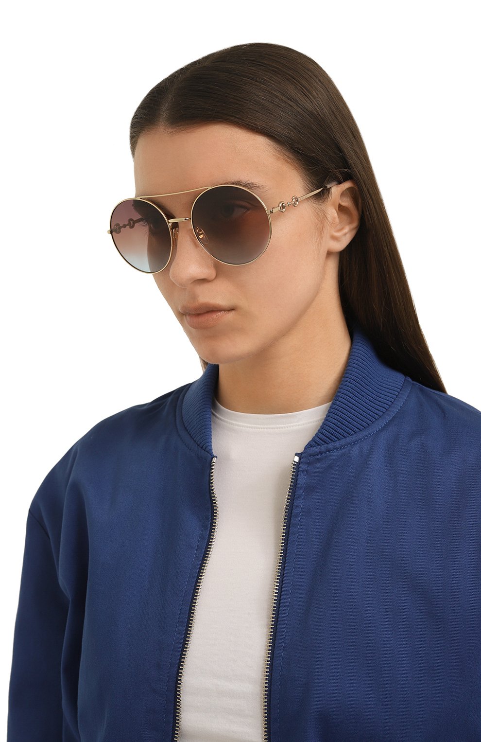 Солнцезащитные очки GUCCI золотого цвета по цене 41580 руб., арт. GG0878S/648492 I3330, фото 2 Солнцезащитные очки GUCCI, арт. GG0878S/648492 I3330, фото 2