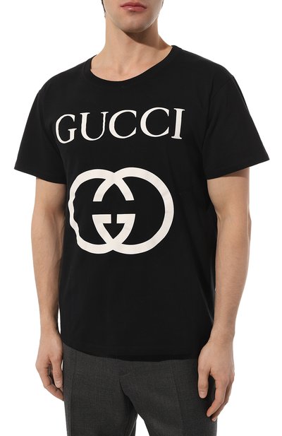 Хлопковая футболка GUCCI, арт. 493117 X3Q35, фото 3